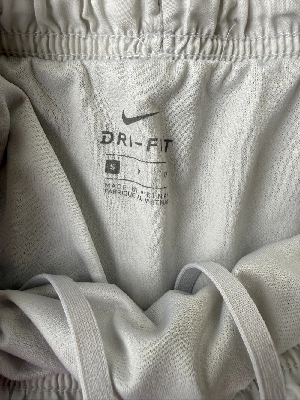 Nike Dri-FIT Women’s Running Athletic Shorts White Pink Trim Size Small